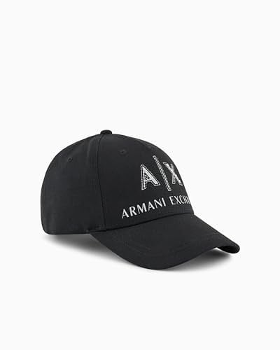 Armani Exchange Kadın suni elmas logo detayı, gündelik görünümlü beyzbol şapkası
