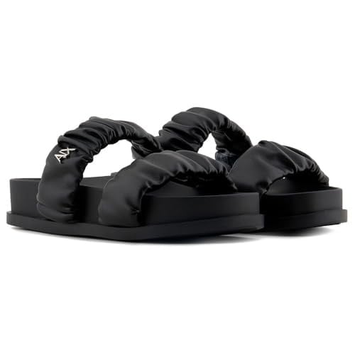 Armani Exchange Logolu Çift Bantlı Büzgü Detaylı Terlik Bayan TERLİK XDP062 XV926 00002