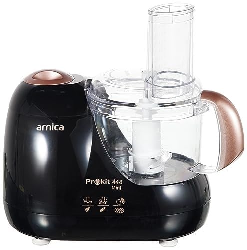 Arnica Prokit 444 Mini Mutfak Robotu, 600 W, 1 L Hazne, Hamur Karıştırma, Paslanmaz Çelik Bıçak, Rose