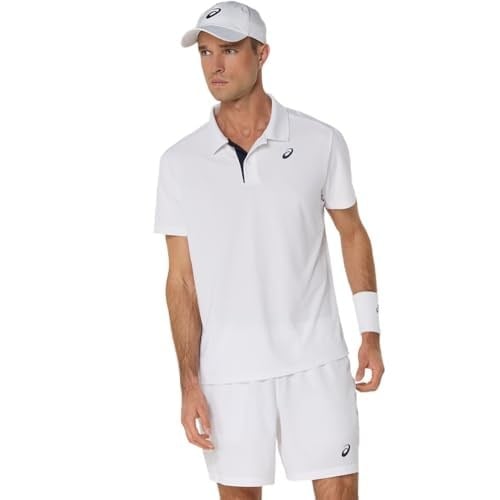 Asics COURT POLO Erkek Beyaz Kısa Kollu Tshirt 2041A340-100