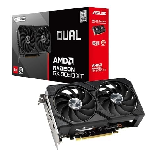 ASUS DUAL-RX9060XT-8G-AMD-RADEON-RX 9060-8G-8GB GDDR6-128bit-HDMI-2xDP-EKRAN KARTI - Seçenekler: DUAL-RX9060XT-8G, PRIME-RX9060XT-O8G...