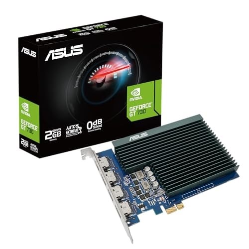 ASUS GeForce GT 730 2GB DDR5 grafik kartı (4 x HDMI, tek yuvalı tasarım, pasif soğutma, GPU Tweak II, GT730-4H-SL-2GD5) - Seçenekler: GT730-4H-SL-2GD5, GT730-2GD3-BRK-EVO, GT730-SL-2GD3-BRK-EVO...