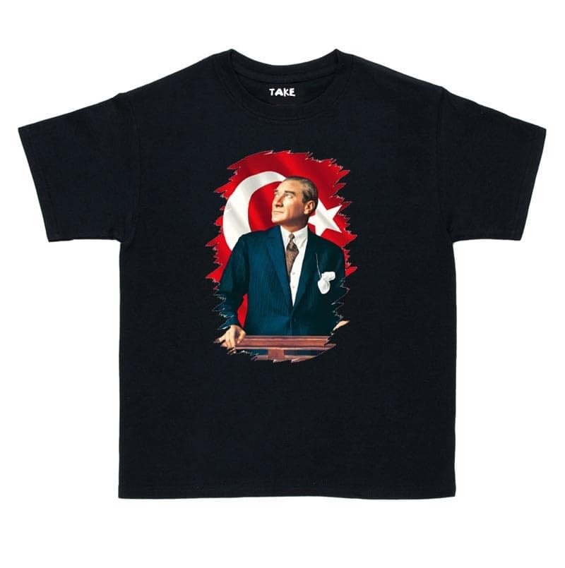 Atatürk Çocuk Tişört Unisex Kesim