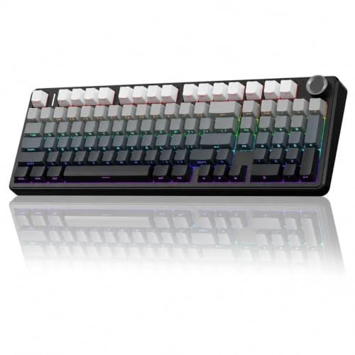 Aula F99 Pro 3 Modlu RGB Hot Swap Mekanik Nimbus V3 Switch Kablosuz Makrolu Klavye Gradyan Gri
