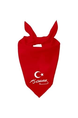 Ayyıldız Ve K.Atatürk Imzalı Tasarım Tek Renk Fular