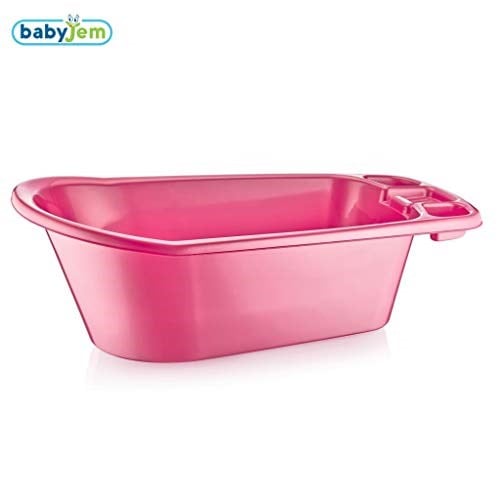 Babyjem Bebek Şeffaf Banyo Küveti (Pembe Desenli)