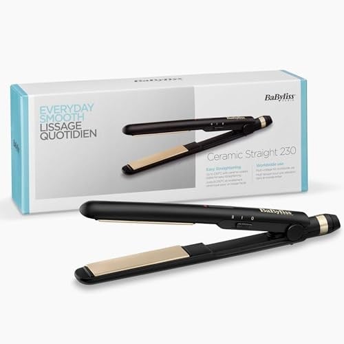 Babyliss Saç Düzleştirici Ceramic Straight, 230 Derece, Seramik Plaka, 2 Dijital Isı Ayarı, Hızlı Isınma Özelliği, ST089E