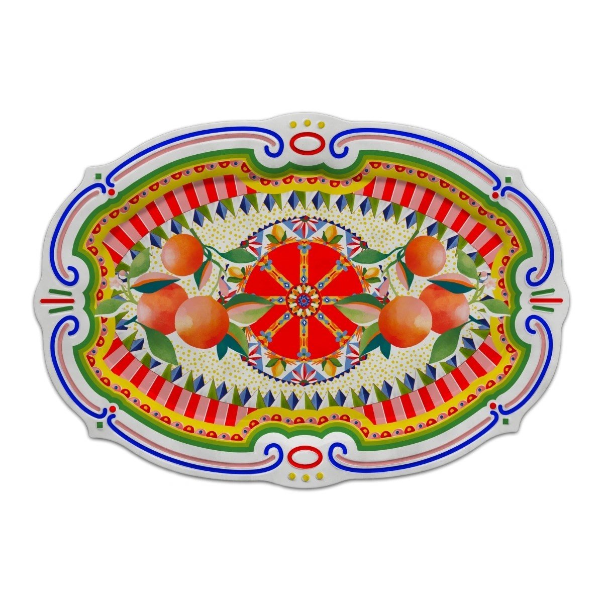 Baci Milano Dolce Vita Oval Servis Tabağı / Tepsi 50 cm, Melamin