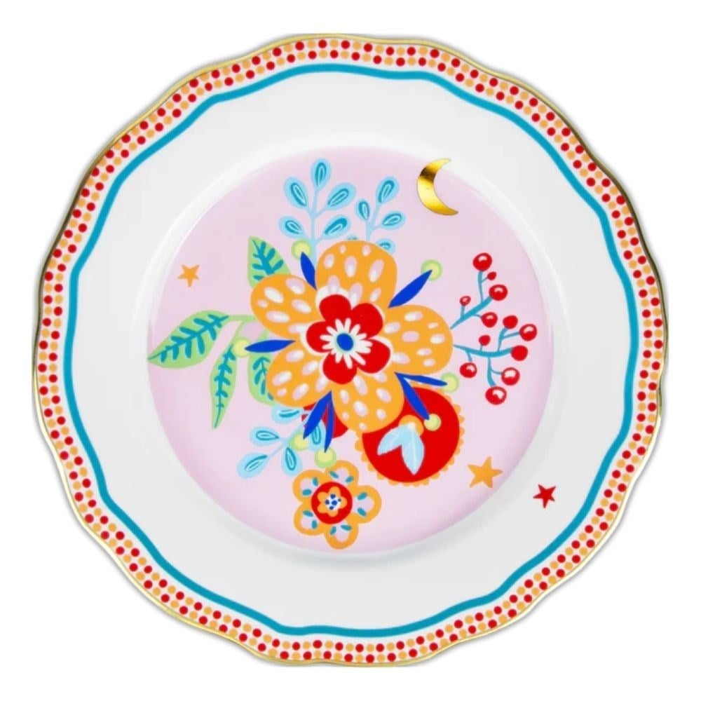 Baci Milano Mamma Mia Çiçek Desenli Servis Tabağı 28 cm