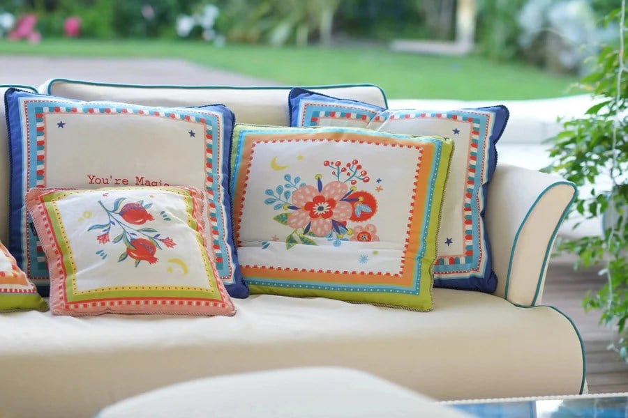 Baci Milano Mamma Mia Pomegranate Yastık Cotton 45x45 Cm