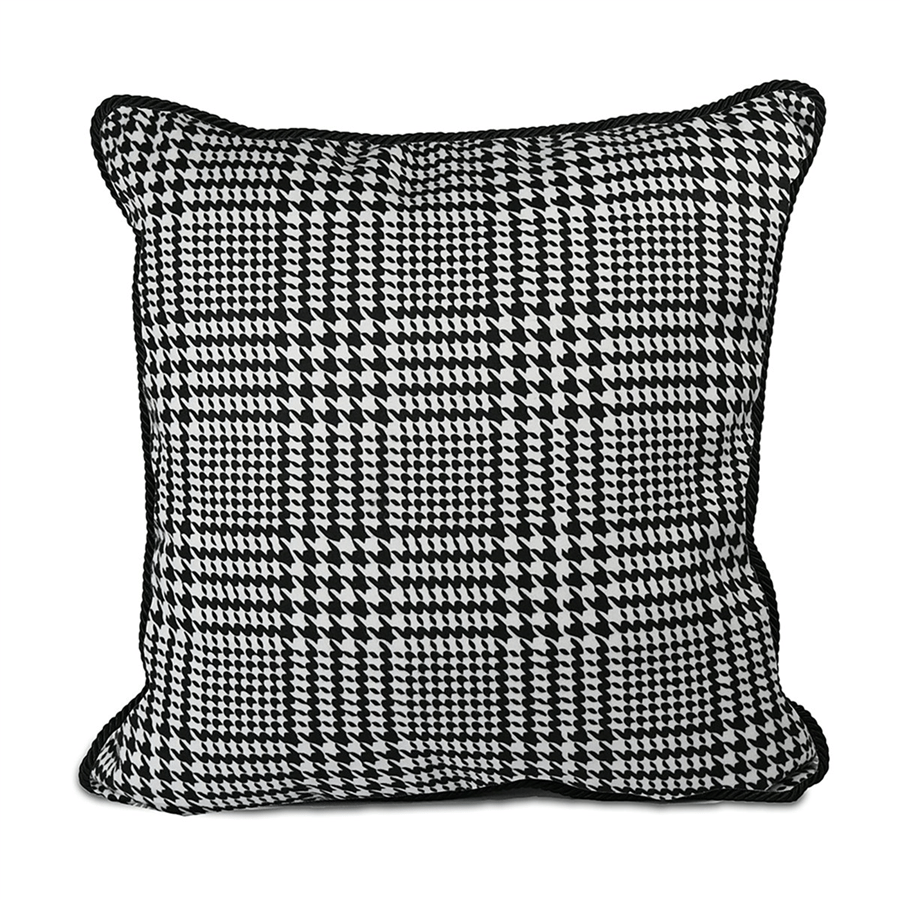 Baci Milano Optical Kadife Yastık 60 cm x 60 cm Gri