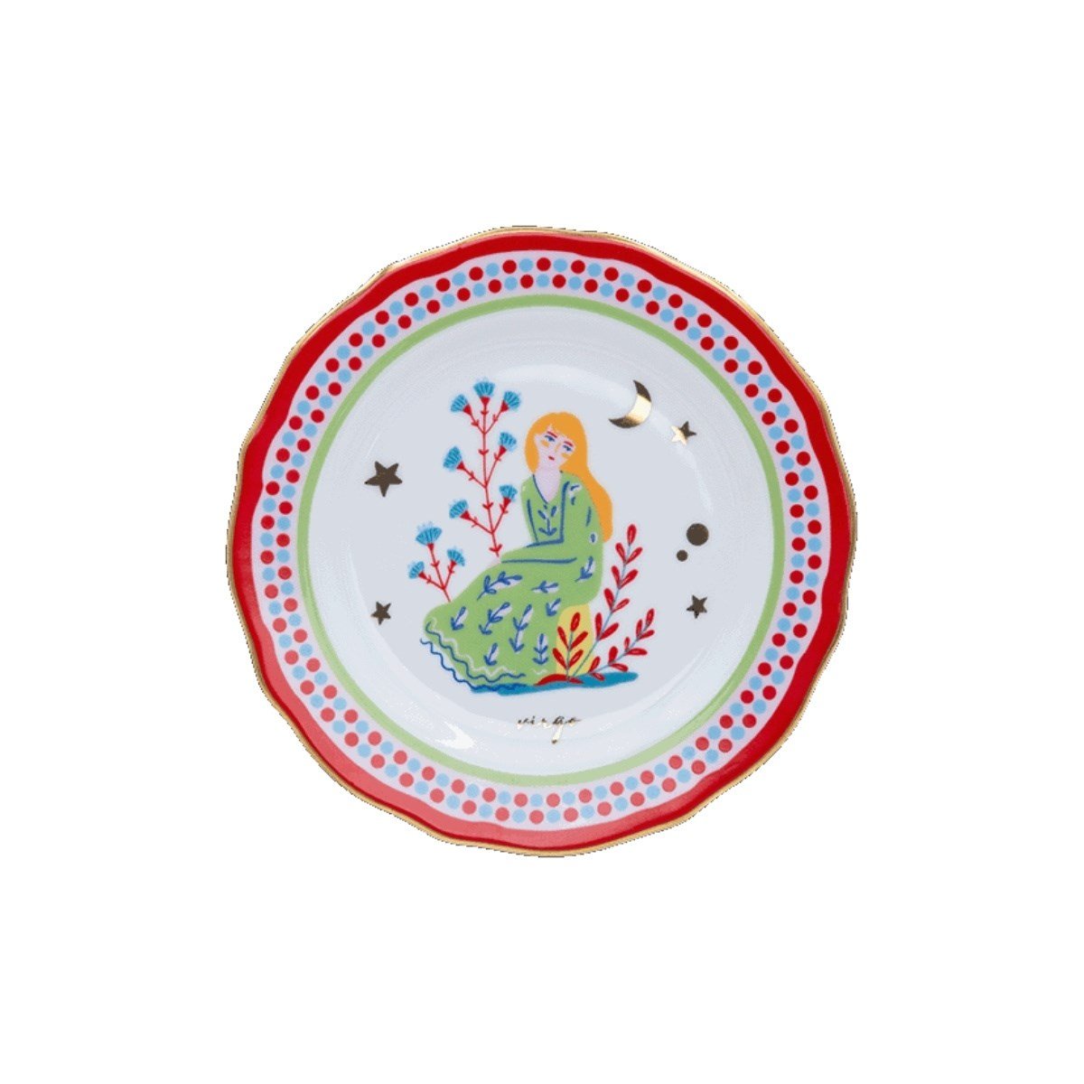Baci Milano Zodiac Vibe Pasta Tabağı Başak Burcu 16 cm
