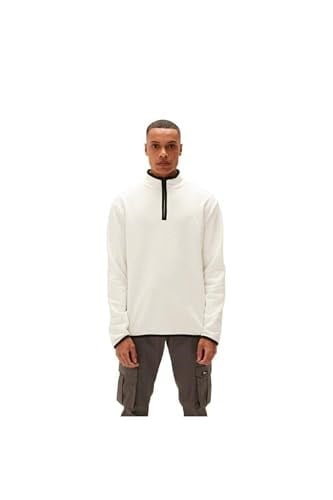 Backup Half-Zip Off-White Beyaz Yarım Fermuarlı Erkek Sweatshirt