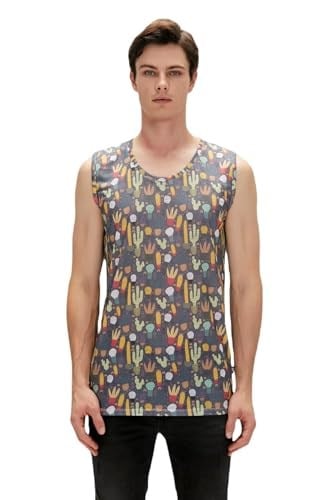 Bad Bear Areole Tank-Top Tarçın Desenli Erkek Atlet, 23.01.23.008-C02
