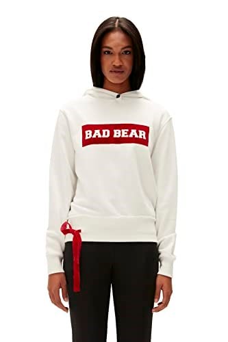 Bad Bear Flog Beyaz Kadın Kapüşonlu Sweatshirt Hoodie M