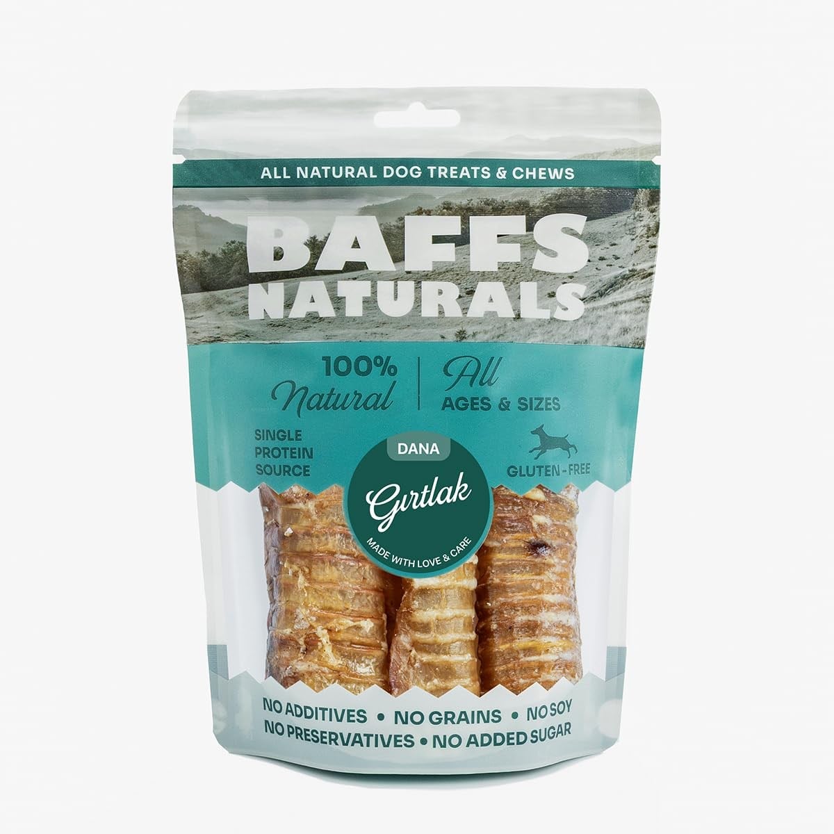 Baffs Naturals Dana Gırtlak%100 Doğal Köpek Ödül Maması 100 gr
