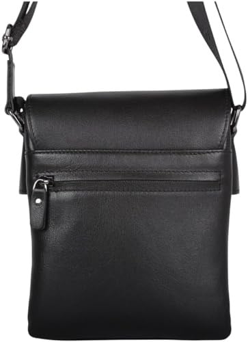 Bagacar Legend Leather 4262 Siyah Erkek Postacı Çapraz Hakiki Deri Çanta