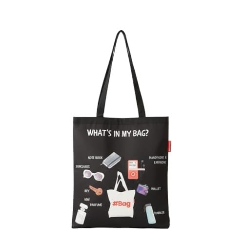 Baghashtag What is in My Bag Baskılı Bez Çanta