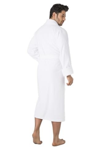 Bambo cotton Erkek Bornozu Beyaz L/XL