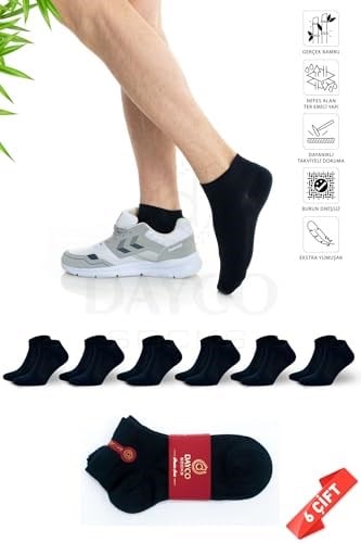 Bambu Erkek Dikişsiz Premium Patik Lacivert Çorap 6'lı Set - 41-45 - 10500-L
