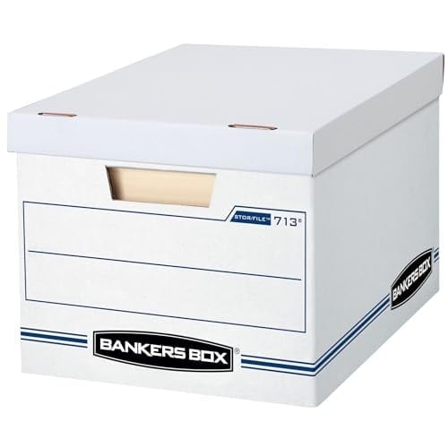 Bankers Box stor/dosya saklama kutusu Lift Off Kapak, Letter/Legal, 30,5 x 25,4 X 38,1 cm 12-Pack