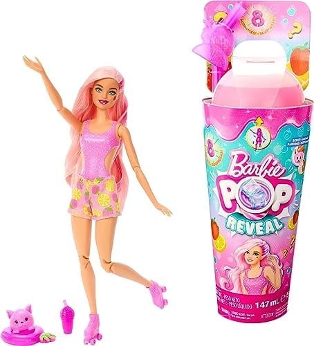 Barbie Pop Reveal Bebek Meyve Serisi Çilekli Limonatalı, 3 Yaş Ve Üzeri