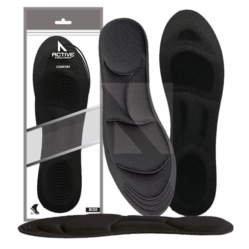 BC03 | Memory Foam, Tüm Ayakkabılarla Uyumlu, Rahat, Konfor, Darbe Emici Ve Yumuşak Iç Tabanlık (Siyah, 40-45)