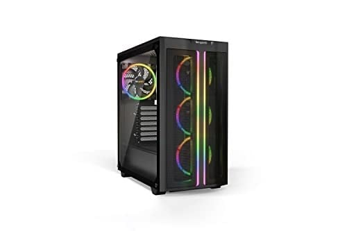 be quiet! Pure Base 500 FX Siyah, Orta Kule ATX kasa, ARGB, 4 önceden kurulmuş Light Wings PWM vantilatör, kırılmaz cam pencere