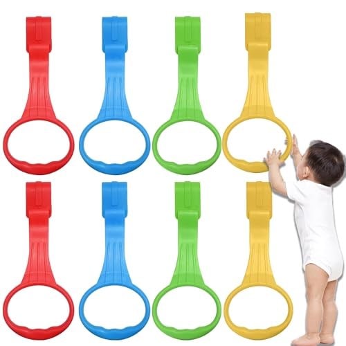 Bebek Çekme Halkası 8 Paket Bebekler Stand Up Yürümeyi Öğrenmek Yardımcısı Kolu Bebek Oyun Parkı ve Beşik