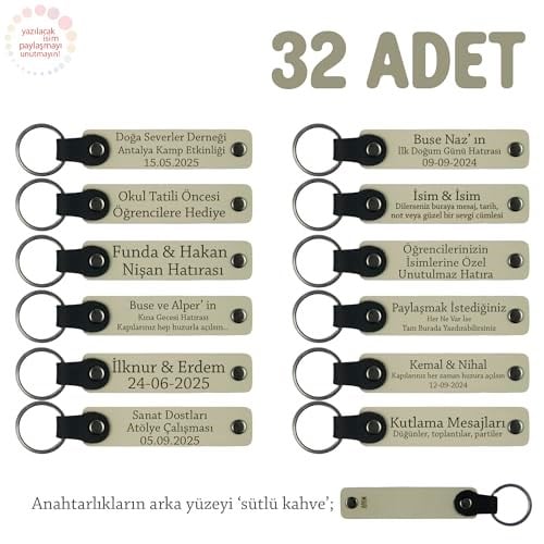 Bebek Mevlidi Hatırası Anahtarlık 32'li Set, 32'li Set, MH-KAN8529X32, Sütlü Kahve & Sütlü Kahve, üniseks-bebek