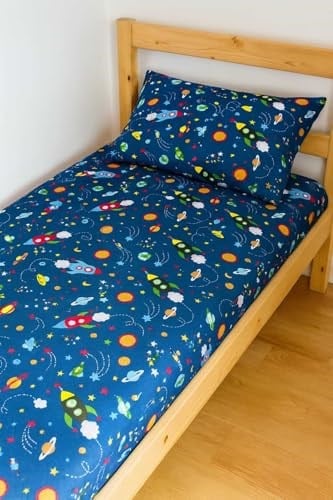 Bebek Özel%100 Pamuklu Bebek Çocuk Lastikli Çarşaf Ve Yastık Kılıfı 70x100 Yeni Galaksi