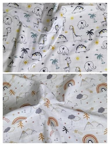 Bebek%100 Pamuk Müslin Örtü 80x75 cm 2'li Set