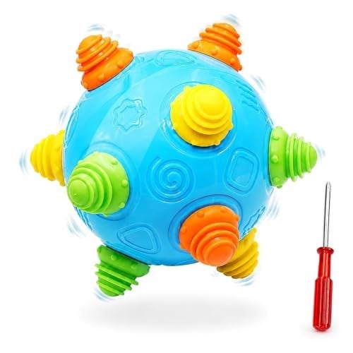 Bebekler için Bumble Ball, Yeni yürümeye başlayan çocuklar için sürünen duyusal oyuncaklar, bebek müziği sallamak okul öncesi oyuncaklar, dans eden interaktif sesler bebek oyuncağı,