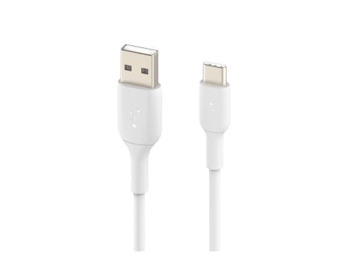 Belkin Boost Charge USB-C Kablosu (USB-C - USB-A Kablosu, USB Type-C Kablosu) 3 m, Beyaz - Seçenekler: 1,0 m, 2,0 m, Standart, USB-A - Lightning (PVC)...