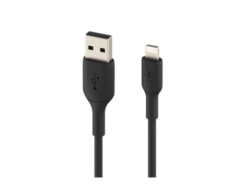 Belkin Lightning Kablosu, iPhone 15, 14, 13, 12, SE, 11, XS, XR, X,8, iPad, Airpods Pro uyumlu Boost Charge Lightning, USB Kablos - Seçenekler: 1 m, 2 m, 3 m, Kablo, Tek, Tek Kişilik, USB-C kablosu...