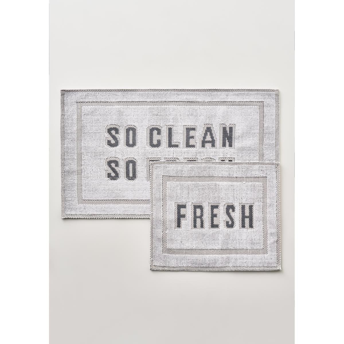 Bella Maison Clean Fresh Paspas Takımı Beyaz (60x100 - 50x60 Cm) Beyaz
