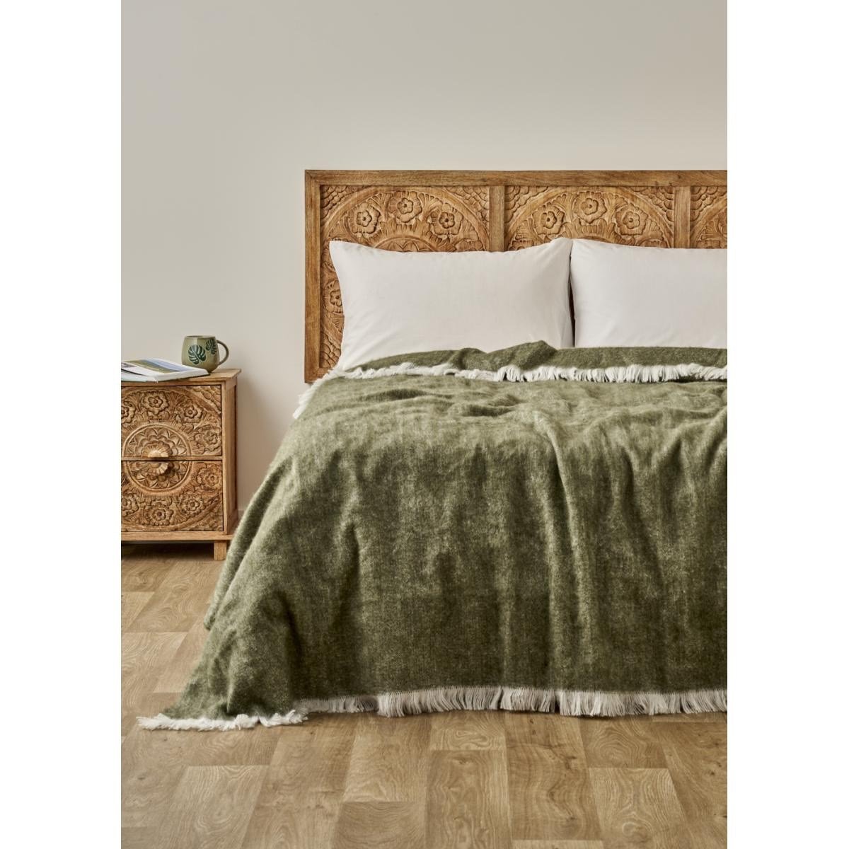 Bella Maison Cozy Akrilik Çift Kişilik Battaniye Yeşill (200x220 Cm) Yeşil