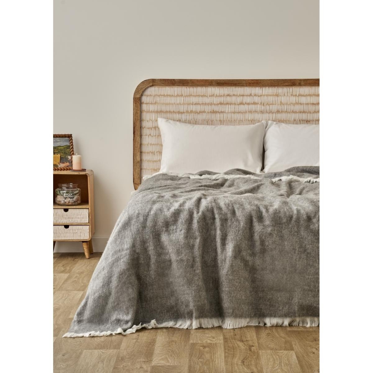 Bella Maison Cozy Akrilik Çift Kişilik Battaniye Gri (200x220 Cm) Gri