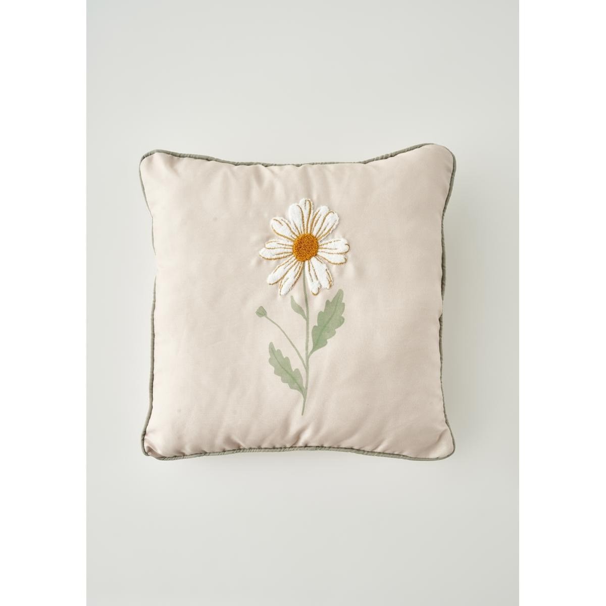 Bella Maison Daisy Biyeli Punchlı Dekoratif Yastık Kılıfı Bej (43x43 Cm) Bej