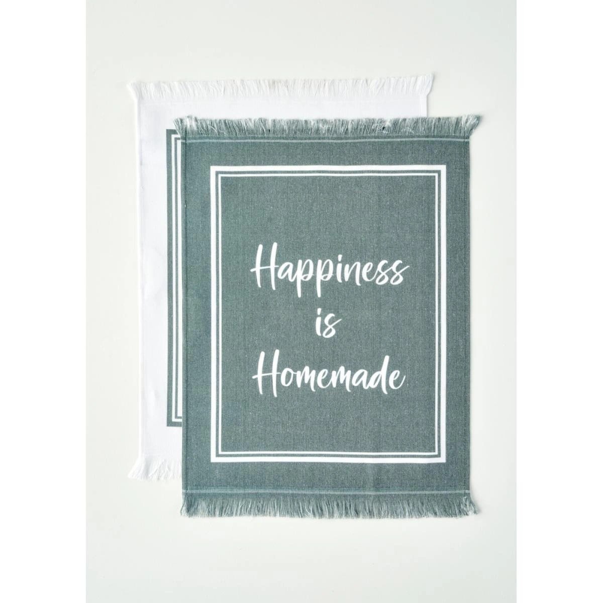 Bella Maison Happiness Pamuklu Kurulama Bezi 2'li Yeşil (40x50 Cm) Yeşil