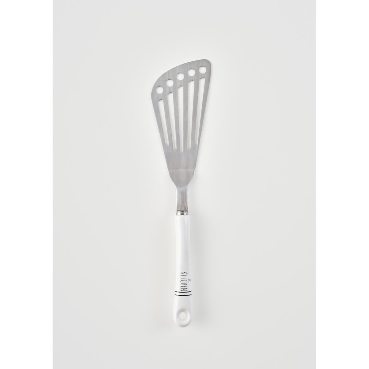 Bella Maison My Kitchen Çelik Oluklu Spatula Beyaz (30,4x7x1,6 Cm) Beyaz