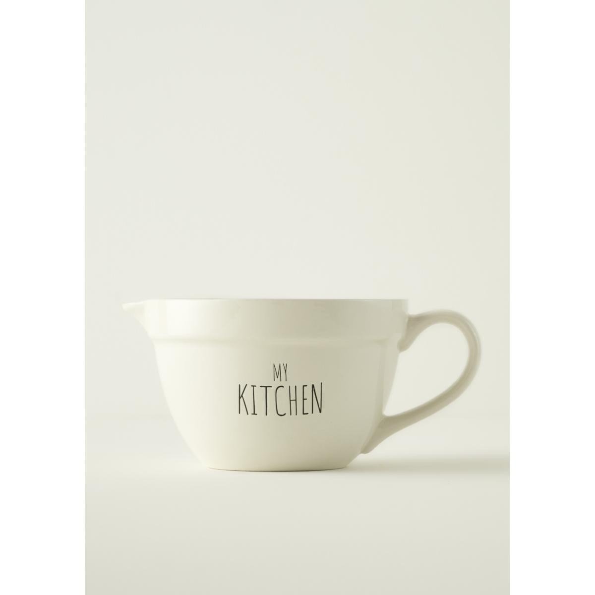 Bella Maison My Kitchen Seramik Karıştırma Kasesi Beyaz (1700 Cc) Beyaz