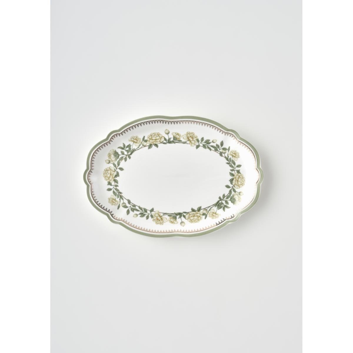 Bella Maison Rebecca New Bone Sunum Tabağı (20x14 Cm) Çok Renkli