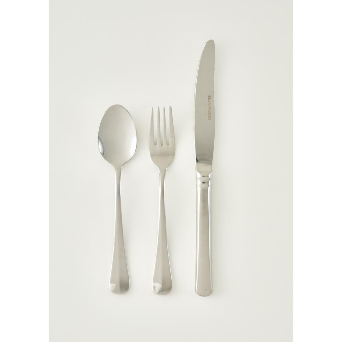 Bella Maison Roma 18 Parça Tatlı Çatal Kaşık Bıçak Seti Silver