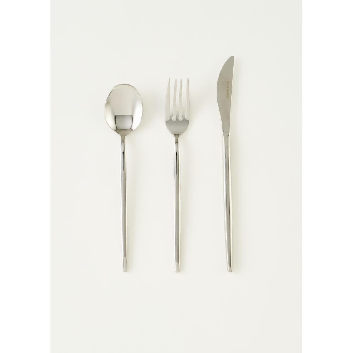 Bella Maison Siena 18 Parça Tatlı Çatal Kaşık Bıçak Seti Silver Silver