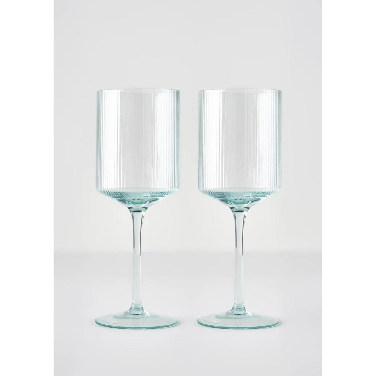 Bella Maison Stripe Kadeh 2'li Yeşil (440 Cc)