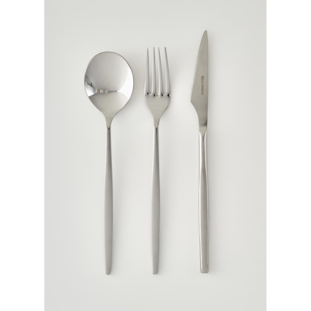 Bella Maison Toscana 18 Parça Yemek Çatal Kaşık Bıçak Seti Silver Silver