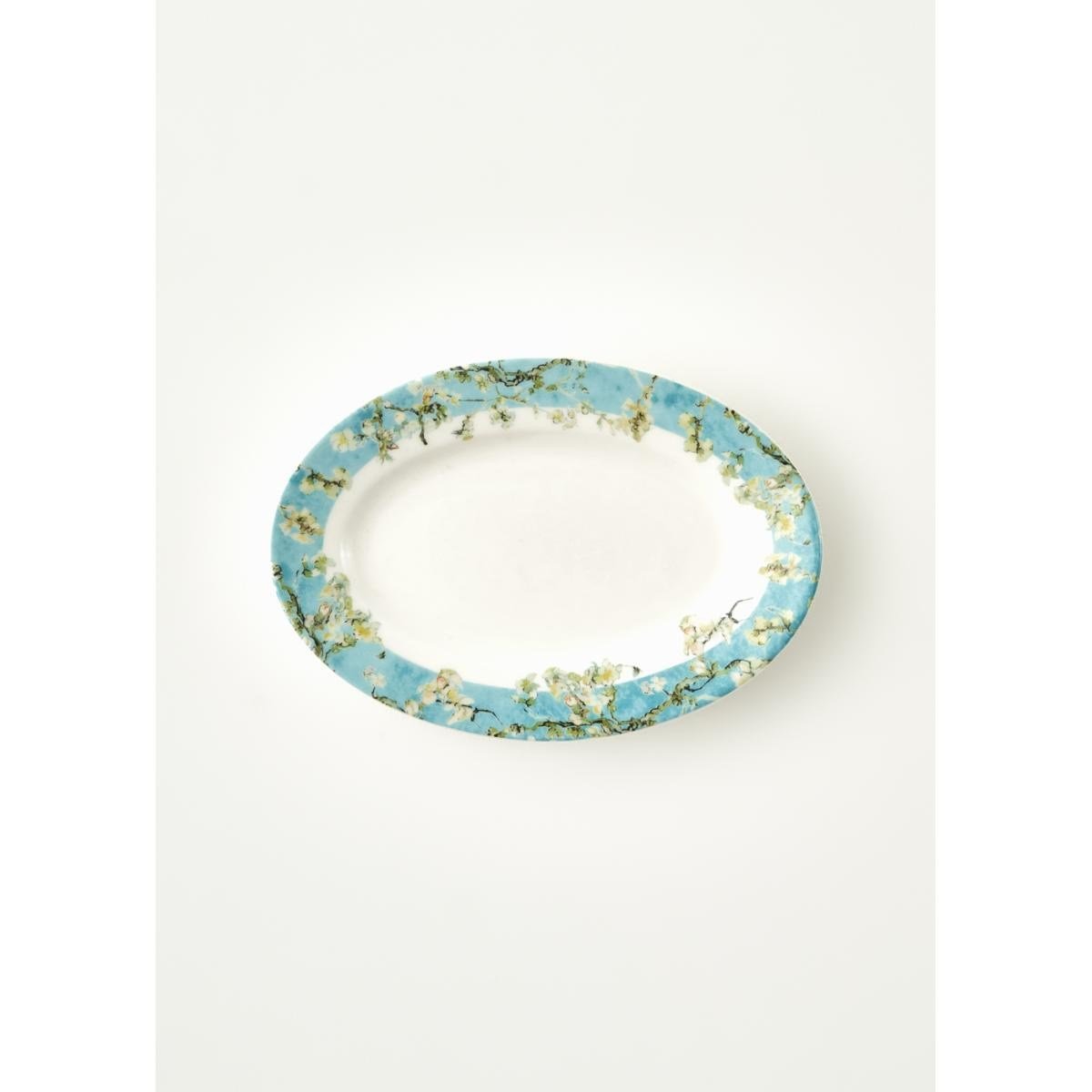 Bella Maison Van Gogh Almond Blossom Porselen Sunum Tabağı Turkuaz (20 Cm) Mavi