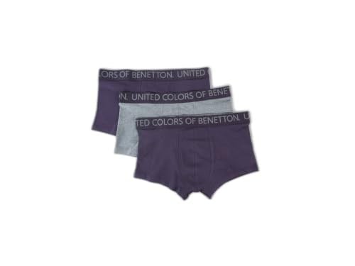Benetton Erkek Siyah Beli Logo Detaylı 3'lü Boxer Seti