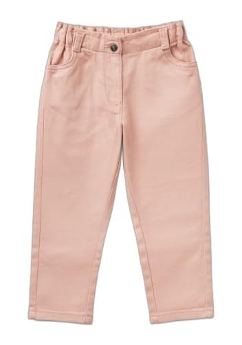 Benetton Kız Çocuk Pastel Pembe Beli Büzgülü 4 Cepli Boru Paça Pantolon